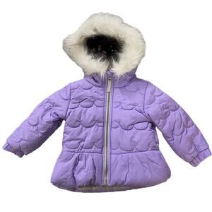 WEATHERTAMER Little Girls Bubble Coat Light Purple 2T